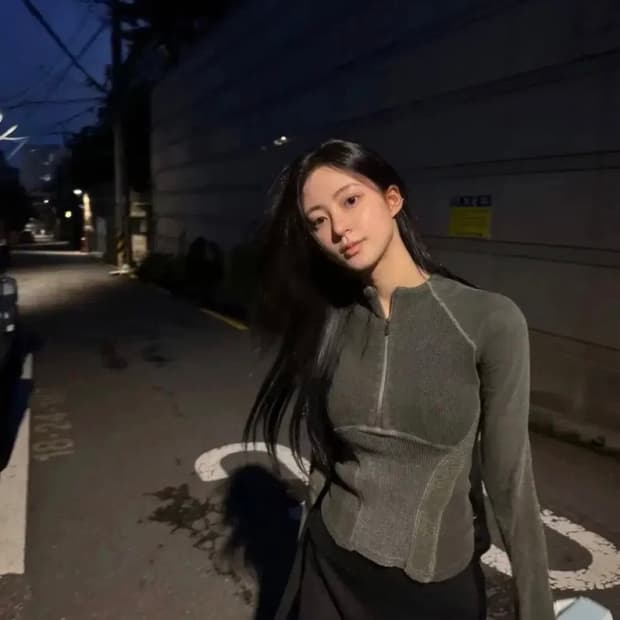 혜인서 하프 집 래글런 카키