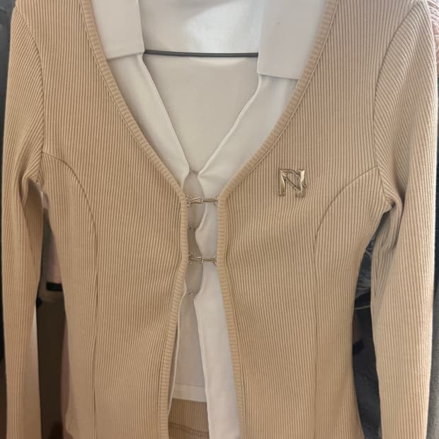 뉴얼린 라인후크 가디건, 반팔 셔츠 셋업