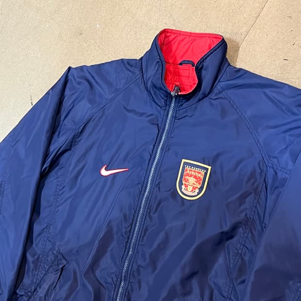 M 나이키 아스날 90s FC 벤치 리버시블 자켓