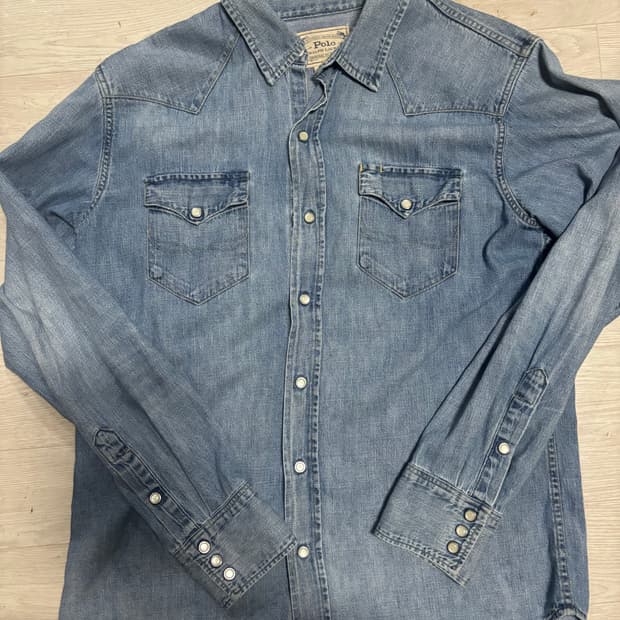 폴로 랄프로렌 데님 웨스턴 셔츠 M 팝니다.