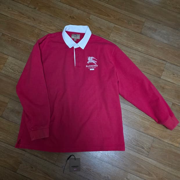 슈프림 버버리 럭비 pk 티셔츠