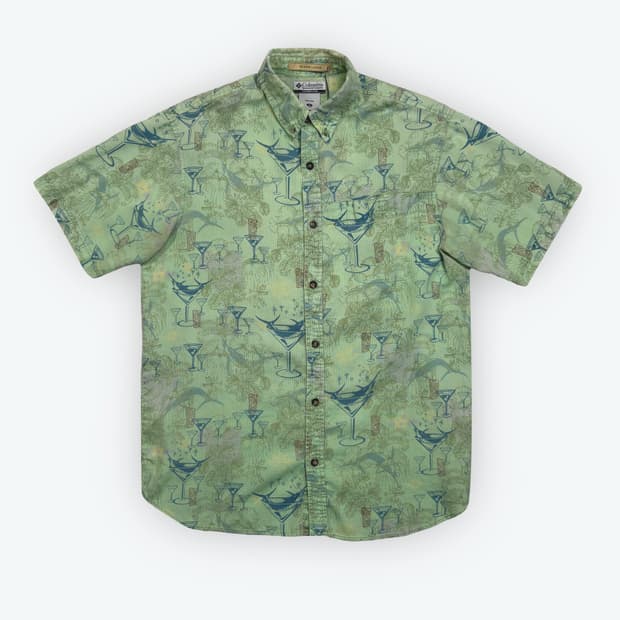 [M] Columbia RIVER LODGE half-shirt