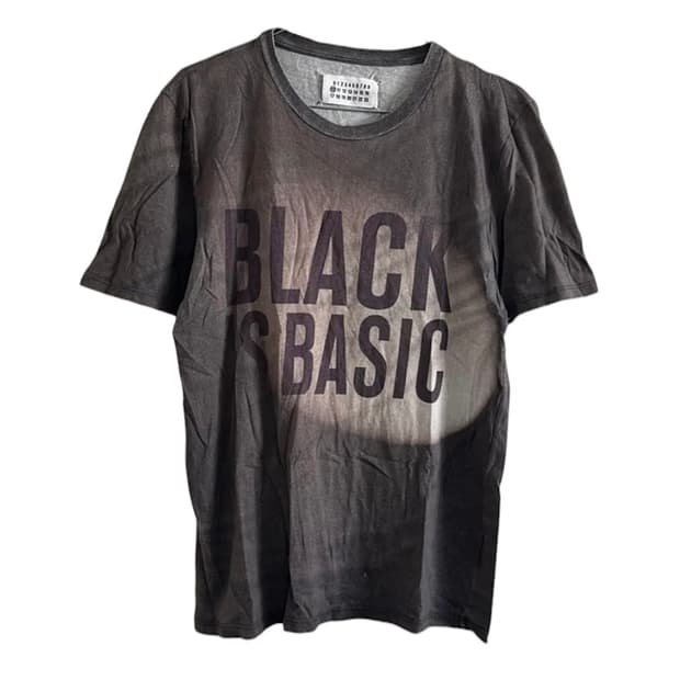 SS08 martin margiela black is basic tee