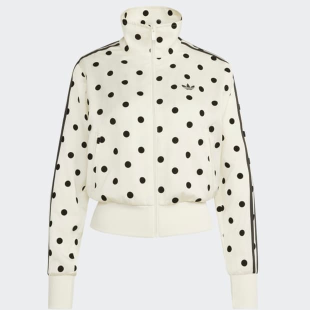 아디다스 폴카 도트 트랙탑 화이트 xs