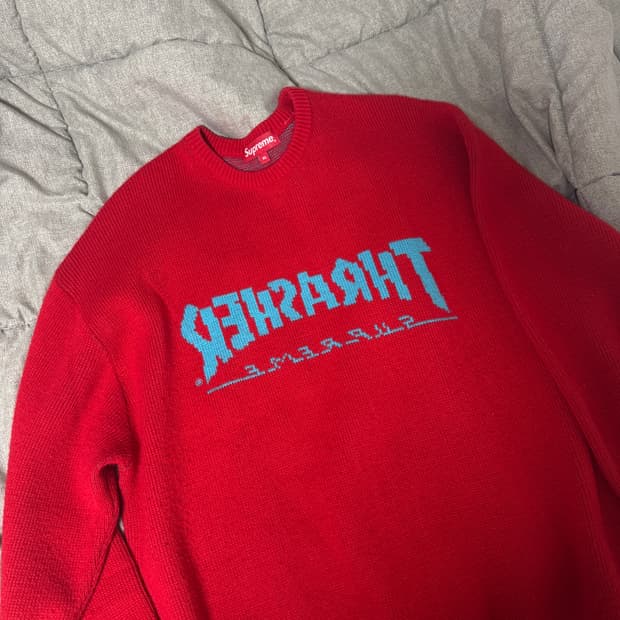 슈프림 x 트레셔 스웨터 레드 - 21FW XL