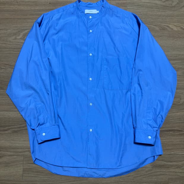 그라프페이퍼 포플린 Sax 셔츠 F 사이즈