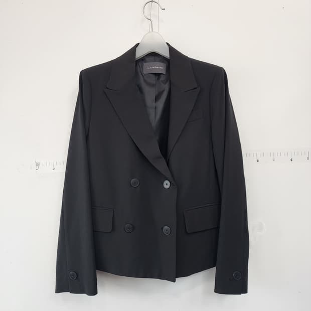 더핸드메이드 블랙 더블 브레스티드 자켓
