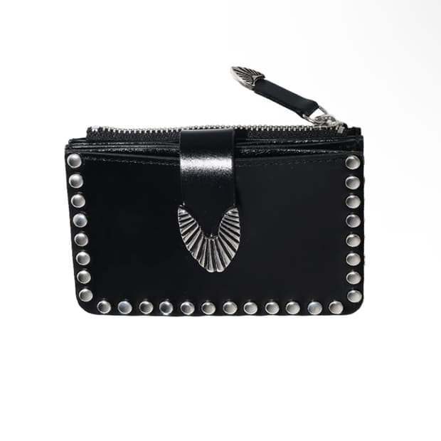 토가 투 레더 월렛 스터드 블랙