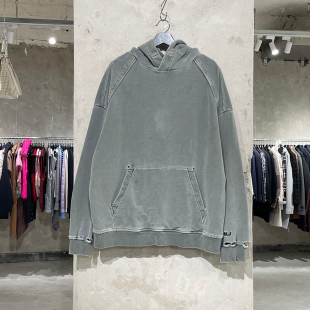 준지 가먼트 다잉 디스트레스 오버 후디