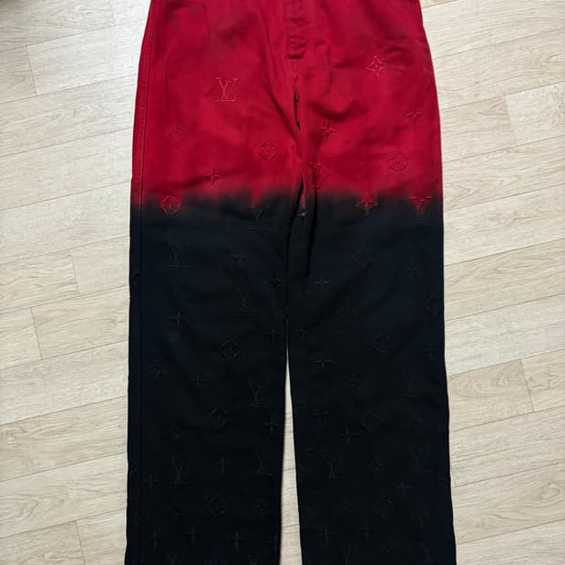 30)루이비통 바지 레드 블랙