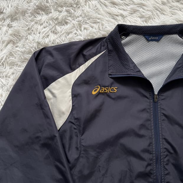 ASICS 일본빈티지 바람막이 나일론바람막이 집업 아식스 빈티지바람막이