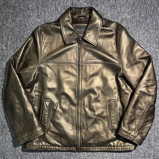 빈티지 00s 타미힐피거 가죽 자켓