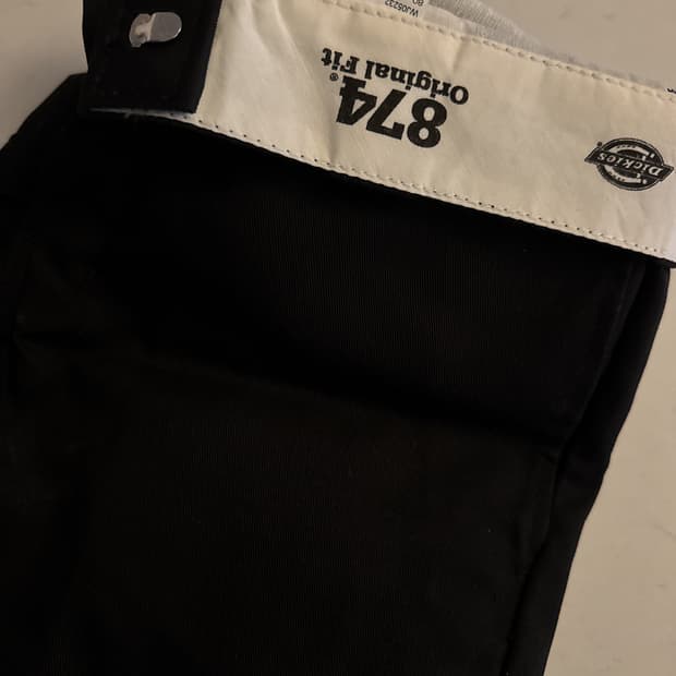 디키즈 874 오리지널 핏 블랙 28 x 32