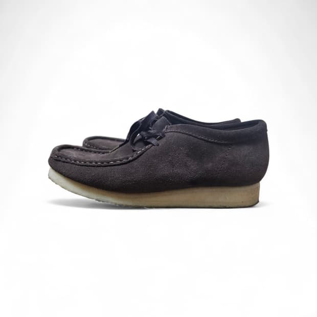 클락스 왈라비 다크 브라운 스웨이드 uk8