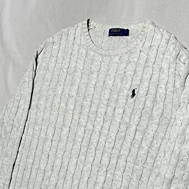 L 폴로랄프로렌 코튼 케이블 니트