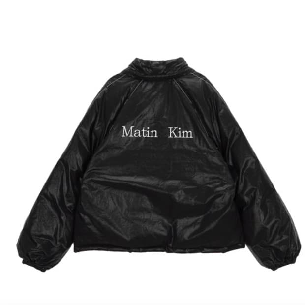 마뗑킴 로고 코팅 다운 점퍼 패딩