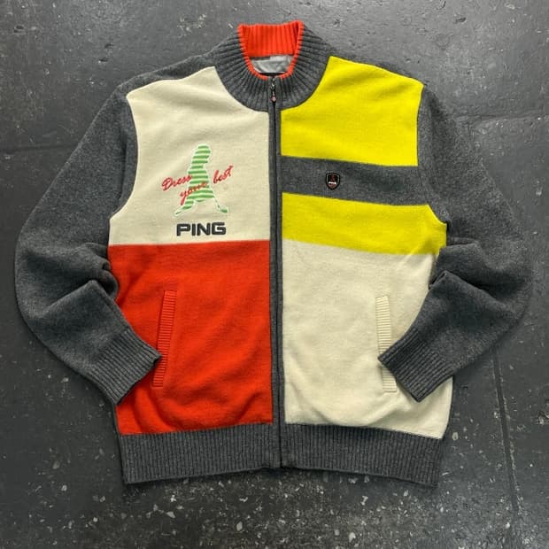 105 핑 방풍 니트집업 