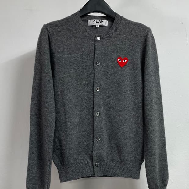 꼼데가르송 우먼스 레드와펜 라운드 울 니트 (on.322)  