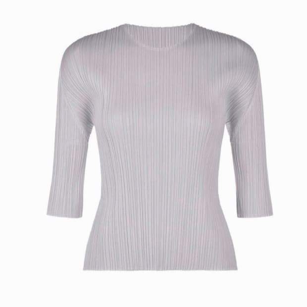 플리츠 7부 탑 쿨그레이