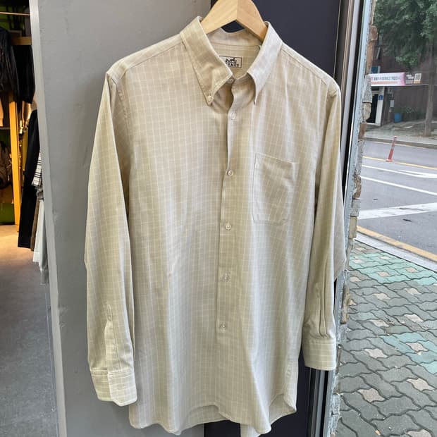 105/ 에르메스 버튼다운 체크 셔츠