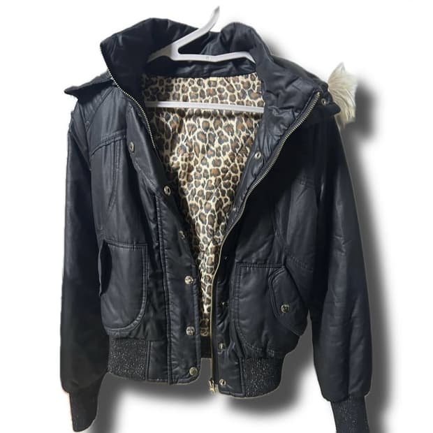 갸루 y2k 호피 패팅