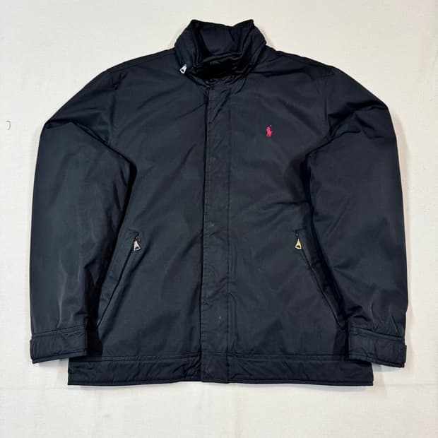 L) 폴로 랄프로렌 블랙 폴리쉘 히든후드 페리 자켓