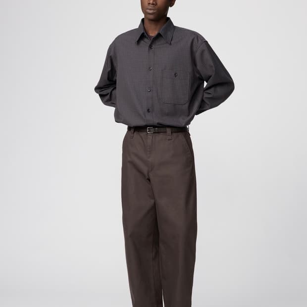 유니클로 와이드핏 치노팬츠 39 다크 브라운 79사이즈