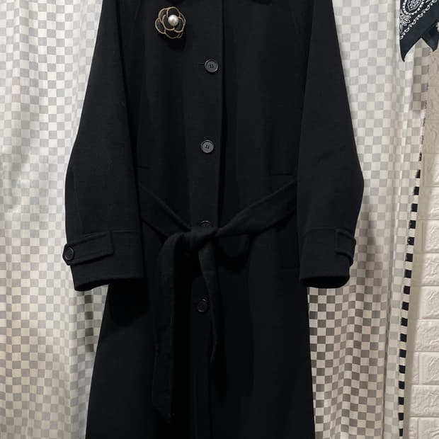 LIST 여성블랙울코트66 모직코트66:)리스트롱코트 하객룩오피스룩연말룩