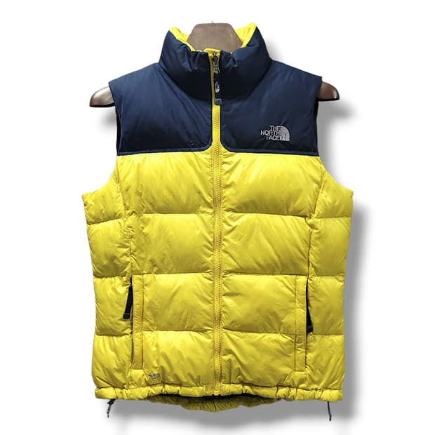 [90] 노스페이스 옐로우 눕시 700 다운 베스트 패딩조끼
