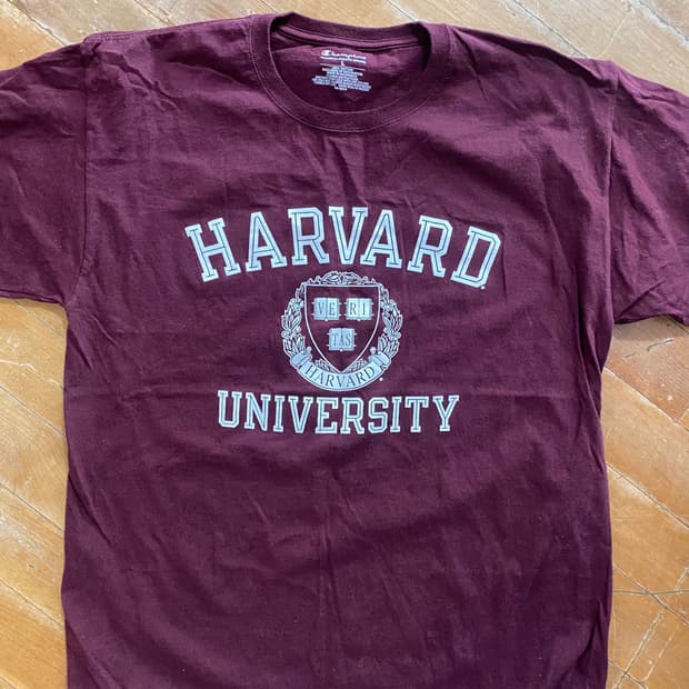 챔피온 하버드대학교 버건디 반팔티 L사이즈 (100~105)