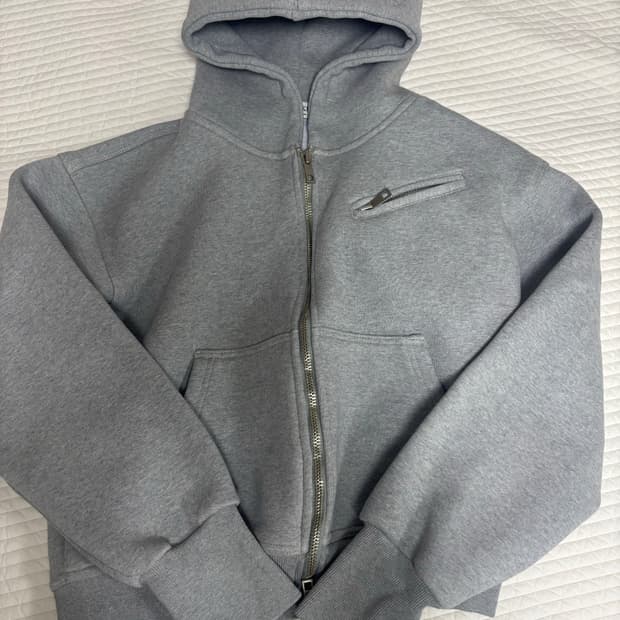 투웨이 크롭 후드집업