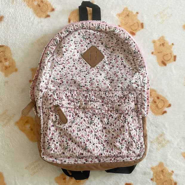 모리걸 빈티지 잔꽃 핑크 백팩 🌸💗🤎