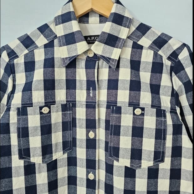 A.P.C. 아페쎄 깅엄 체크 lsla 셔츠 자켓 ~55