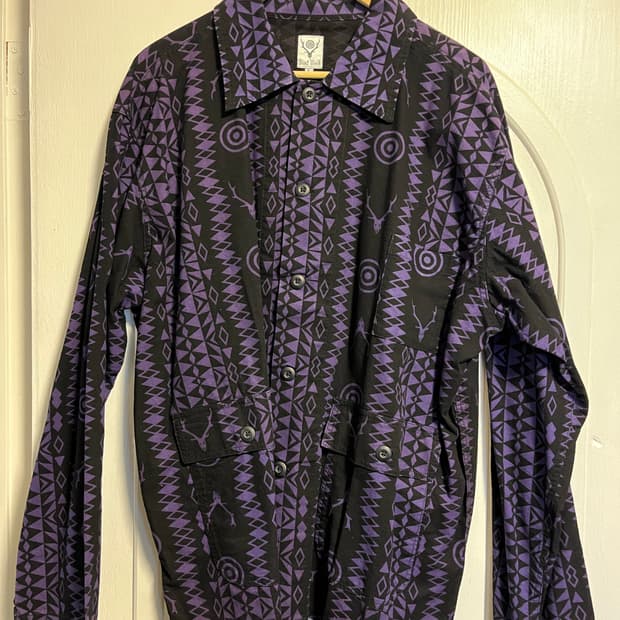 (새상품) south2 west8 플란넬 헌팅셔츠