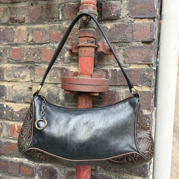 Vincis bench Y2K 빈티지 레더 숄더백 