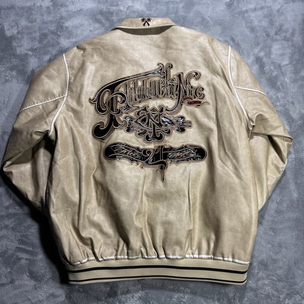 바이더알 베이지 레더자켓