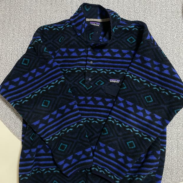 [XL] 파타고니아 신칠라 아즈텍 패턴 플리스 풀오버 아노락