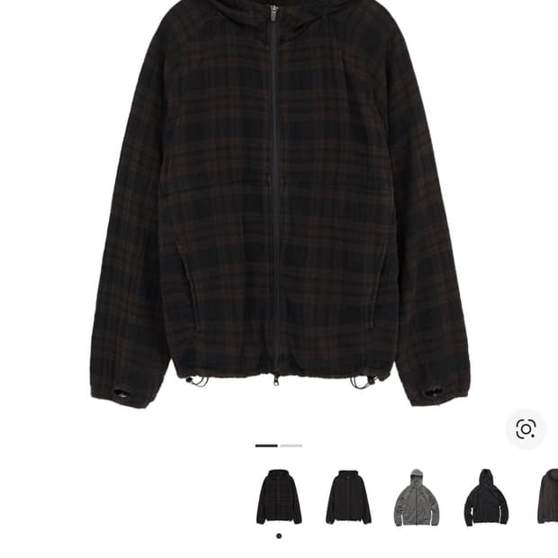 폴리테루 체크 후디 브라운 초판 (3)