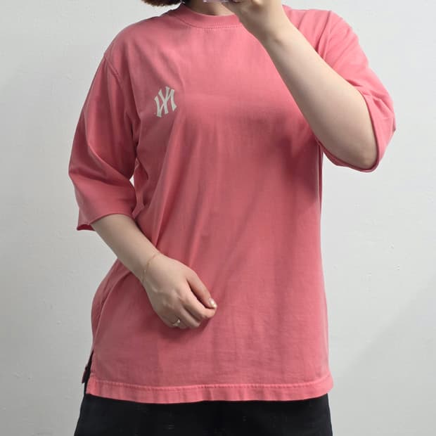 [프립]S/MLB 뉴욕 양키즈 반팔 티셔츠 핑크
