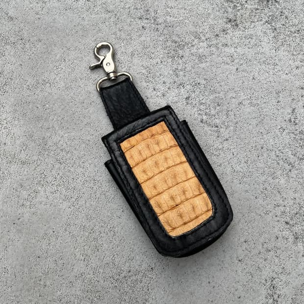 빈티지 가죽 포켓 키링