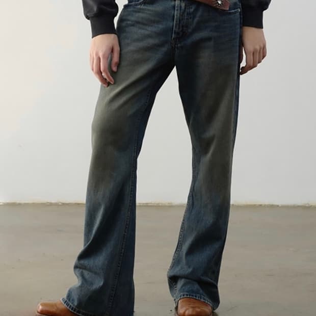 비엑세스 부츠컷 바지