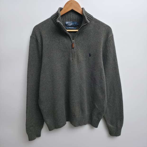 [L] 폴로 랄프로렌 쿼터집업 니트 그레이