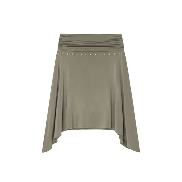 Kashiko 카시코 Stud Drape Flare Skirt