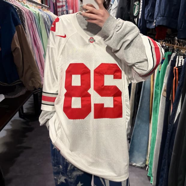 [IM] Nike 오하이오 스테이트 No.85 풋볼 져지 화이트 레드