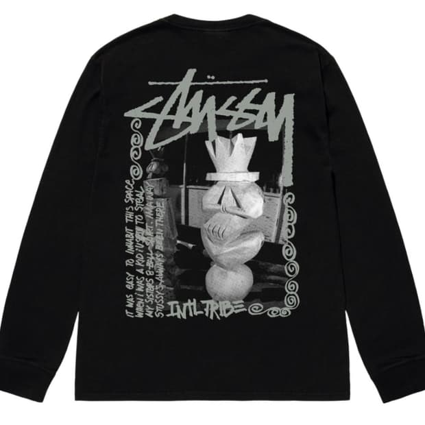 스투시 란딘 롱슬리브 티셔츠 블랙