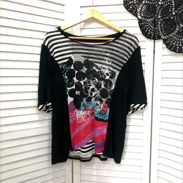 oriental archive printing oversized tee