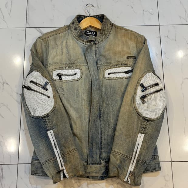 돌체앤가바나 빈티지 워싱 데님 자켓
