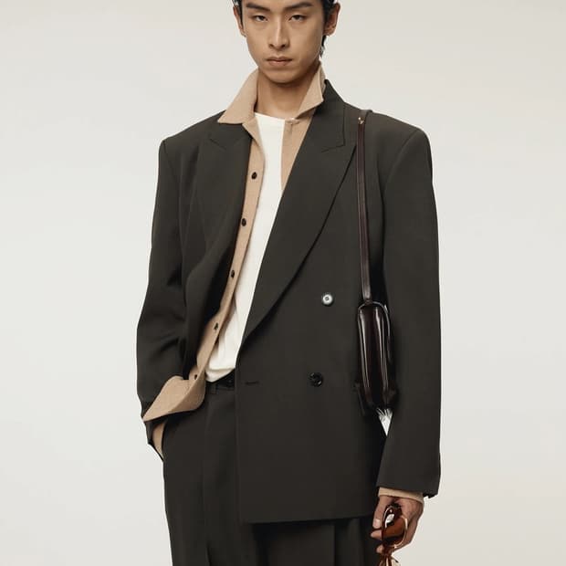 렉토 25FW 스티렌 더블 자켓 차콜 그레이