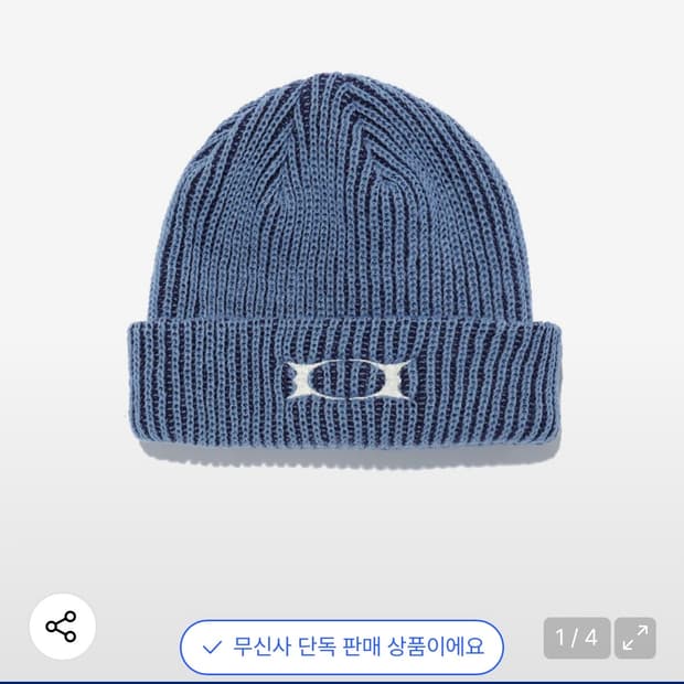 크리틱 웜홀 로고 비니 블루