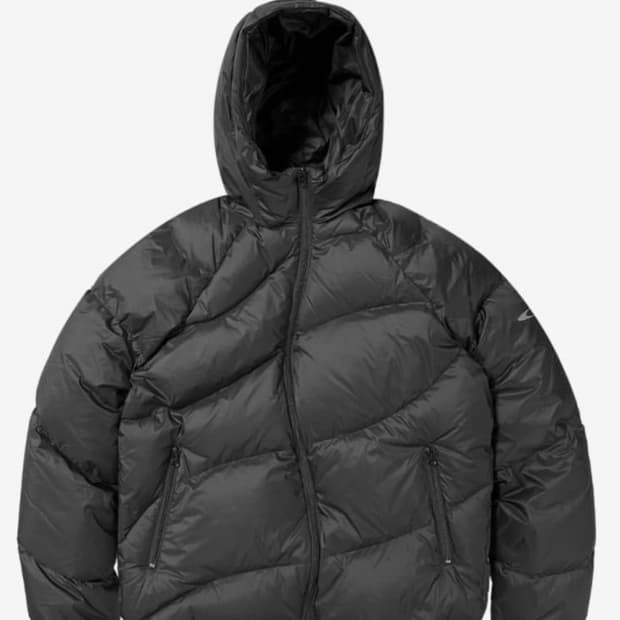 [XL] 라브로스 로고 웨이브 패딩자켓 블랙